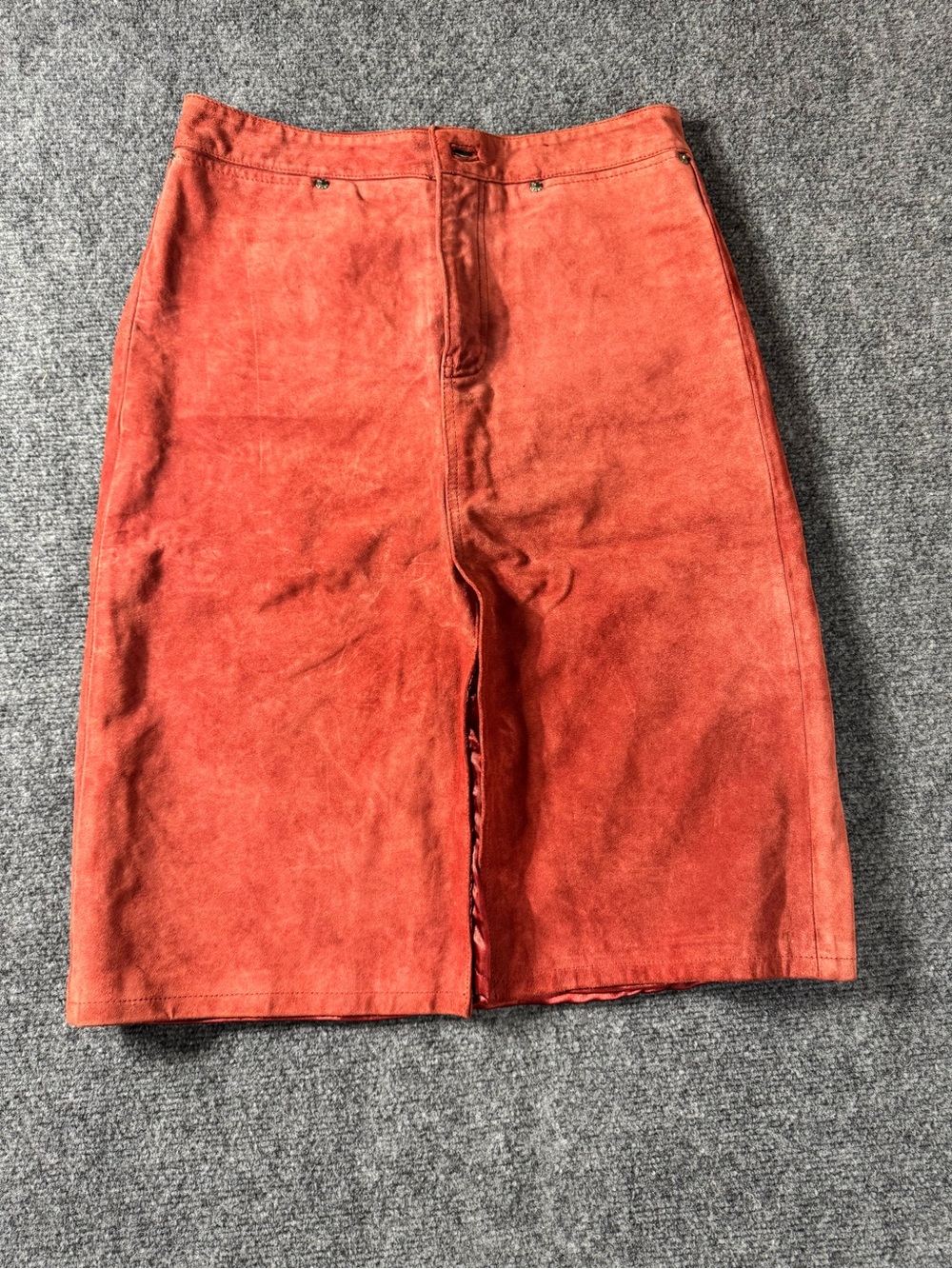 GAP Women's Rust Orange Suede Pencil Skirt